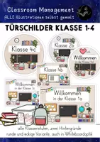 Vorschau - Poster - Türschilder | Für die Klassenzimmertür Klasse 1 - 4 - Deckblatt