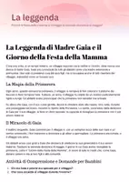 anteprima - Esercizi - La Leggenda di Madre Gaia e il Giorno della Festa della Mamma - Pagina di copertina