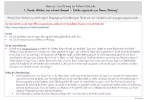 Vorschau - Arbeitsblätter - 1. Stunde - Einführungsstunde Werbung - Geschmacksexperiment - Seite 2