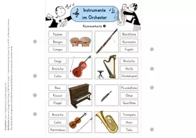 Vorschau - Stationenlernen - PAKET Instrumente im Orchester - für Lerntheke, Stationen, Freiarbeit - Seite 1