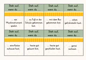 Vorschau - Spiele - Kennenlernspiel, Spiel für zwischendurch - Steh auf, wenn ... - Seite 1