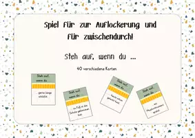 Vorschau - Spiele - Kennenlernspiel, Spiel für zwischendurch - Steh auf, wenn ... - Deckblatt