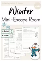 Vorschau - Arbeitsblätter - Mini - Escape Room: Winter (3. Klasse) - Deckblatt