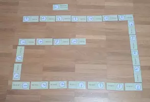 Vorschau - Spiele - Uhrendomino: Viertel Stunden, ohne Ziffern, 24 h (V1) - Seite 3