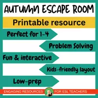 Vista previa - Juegos / Gamificación - Autumn/Fall Escape Room | EFL ESL | Stations PDF Breakout | Back to School - página 2