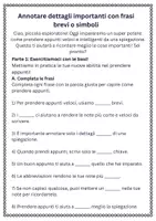 anteprima - Schede informative - Annotare dettagli importanti con frasi brevi o simboli - Pagina 1