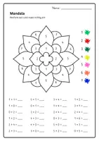 Vorschau - Arbeitsblätter - Mandala Rechnungen bis 7 - Deckblatt