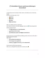 Vorschau - Arbeitsblätter - Arbeitsblatt_Steuern_und_Steuererklaerung Erklärungen mit Aufgaben und Lösungen - Deckblatt