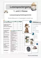 Vorschau - Arbeitsblätter - Lesespaziergang Detektiv 3-fach differenziert - Deckblatt