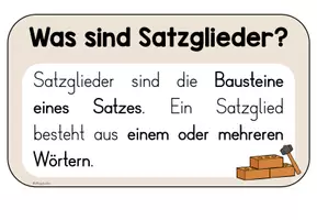 Vorschau - Fördermaterial/Inklusion - Satzglieder - Merkplakate - Seite 3