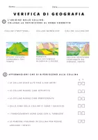 anteprima - Esercizi - VERIFICA GEOGRAFIA: la collina - Pagina di copertina