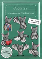 Vorschau - selbst erstellte Cliparts/Grafiken - Clipartset - Klassentier Fledermaus / Fledermausklasse (Privater Gebrauch) - Deckblatt