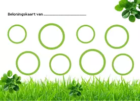 Voorbeeld - Belonings-stickerkaarten (8 vakjes) - Voorblad