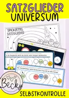 Vorschau - Merkblätter - Satzglieder Universum (Spickzettel und Übungskarten) - Deckblatt