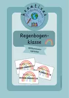 Vorschau - Anderer Materialtyp - Regenbogenklasse 🌈 Willkommenskärtchen - Deckblatt