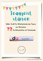 Vorschau - Mal- und Bastelvorlagen - 72 Du-Botschaften Teamgeist stärken Schokoriegel Banderole - Deckblatt