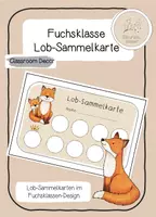 Vorschau - Mal- und Bastelvorlagen - Fuchsklasse - Lob-Sammelkarte - Deckblatt