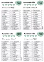 Vorschau - Arbeitsblätter - Jeu des 5 mots - Au centre-ville (Einstiegsritual) - Seite 1