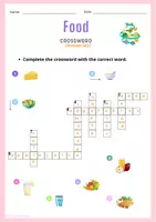 Vista previa - Hojas de trabajo - Food Vocabulary Worksheets & Games for Kids - página 2
