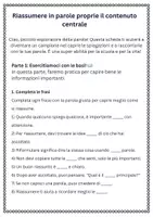 anteprima - Schede informative - Riassumere in parole proprie il contenuto centrale - Pagina 1
