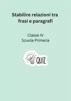 anteprima - Quiz - Stabilire relazioni tra frasi e paragrafi - Pagina di copertina
