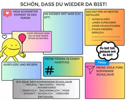 Vorschau - Arbeitsblätter - Welcome back nach den Ferien - Deckblatt