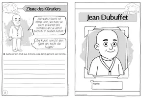 Vorschau - Mal- und Bastelvorlagen - Künstler-Faltheft "Jean Dubuffet" - Seite 2