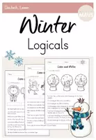Vorschau - Arbeitsblätter - Logicals: Winter - Lesen & Malen - Deckblatt