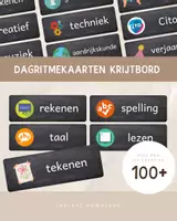 Voorbeeld - Dagritmekaarten Compleet Krijtbord | Printable | Klassenorganisatie | Klassenmanagement - Voorblad