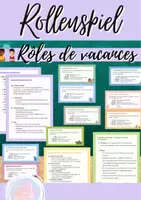 Vorschau - Mal- und Bastelvorlagen - Rôles de vacances – Kreatives Sprechtraining - Deckblatt