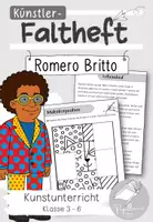 Vorschau - Arbeitsblätter - Künstler-Faltheft "Romero Britto" - Deckblatt