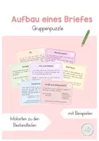 Vorschau - Merkblätter - Aufbau eines persönlichen Briefes - Gruppenpuzzle - Deckblatt