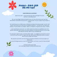 Vorschau - Anderer Materialtyp - Brief für Schulanfänger 5. Klasse Mittelschule - Deckblatt
