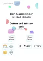 Vorschau - Poster - Materialpaket, classroom managment mit Rudi Roboter - Seite 1