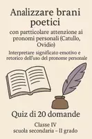 anteprima - Quiz - Interpretare significato emotivo e retorico dell’uso del pronome personale - Quiz - Pagina di copertina
