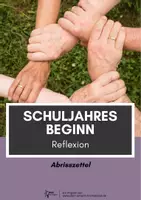 Vorschau - Anderer Materialtyp - Schuljahresbeginn⎮Reflexion - Abrisszettel - Deckblatt