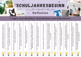 Vorschau - Anderer Materialtyp - Schuljahresbeginn⎮Reflexion - Abrisszettel - Seite 1