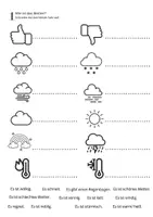 Aperçu - Feuilles d'exercices - Allemand: Das Wetter - Arbeitsblätter, le temps - Page 1