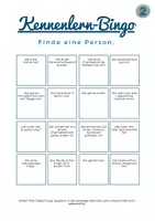 Aperçu - Jeux - Kennenlern-Bingo (Spiel) - Page 1