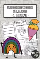 Vorschau - Arbeitsblätter - Regenbogenklasse - Mein erster Schultag - Erste Hausaufgabe - Einschulung - Deckblatt