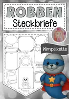 Vorschau - Arbeitsblätter - Robbenklasse Steckbriefe zum Kennenlernen - Deckblatt