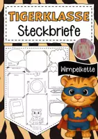Vorschau - Arbeitsblätter - Tigerklasse Steckbriefe zum Kennenlernen - Deckblatt