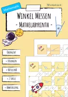 Vorschau - Arbeitsblätter - WINKEL MESSEN (Mathelabyrinth) - Deckblatt