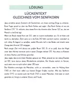 Vorschau - Arbeitsblätter - Lückentext - Gleichnis vom Senfkorn + Lösungen - Seite 1