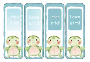 Vorschau - Anderer Materialtyp - NIedliche Lesezeichen für Schildkrötenklassen - Seite 1