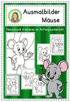 Vorschau - Mal- und Bastelvorlagen - Mäuseklasse Ausmalbilder - Klassentier Maus - Deckblatt