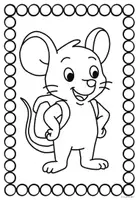 Vorschau - Mal- und Bastelvorlagen - Mäuseklasse Ausmalbilder - Klassentier Maus - Seite 3