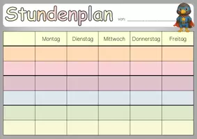 Vorschau - Anderer Materialtyp - Rabenklasse Tagestransparenz und Stundenplan - Seite 1