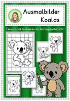 Vorschau - Mal- und Bastelvorlagen - Koalaklasse Ausmalbilder - Klassentier Koala - Deckblatt