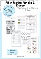 Vorschau - Stundenentwürfe - Fit für Klasse 3 (Mathe) - Wiederholungsheft 2. Klasse - Deckblatt